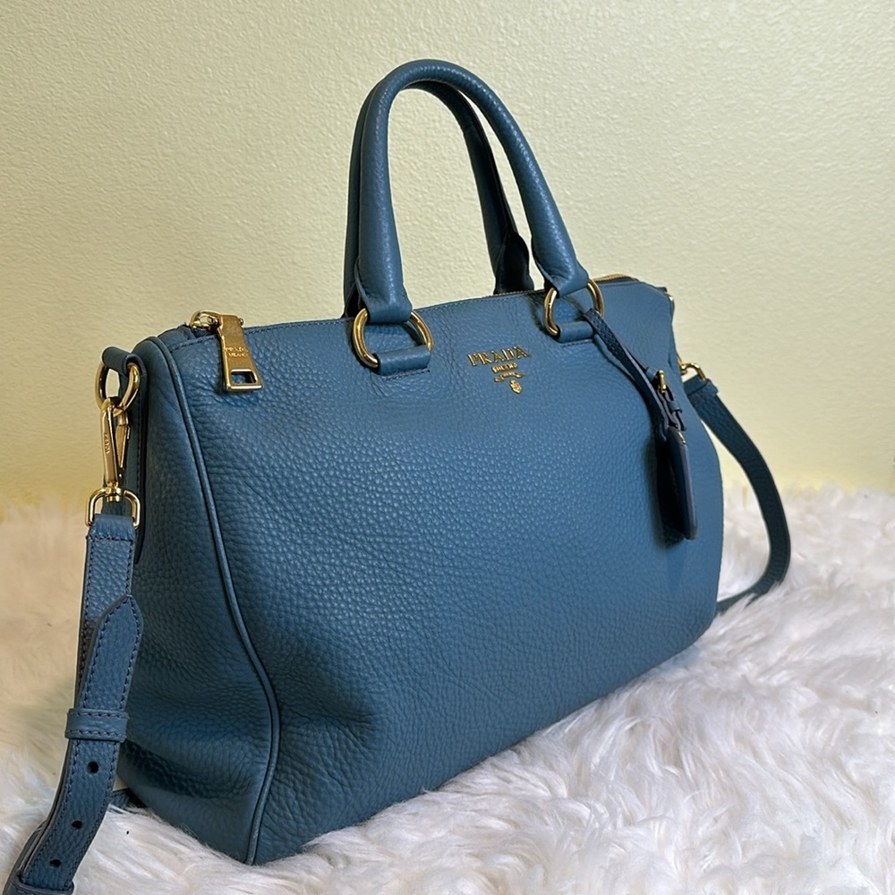 💯Authentic Prada Blue Leather Women's Bag🍀 - Picture 16 of 16